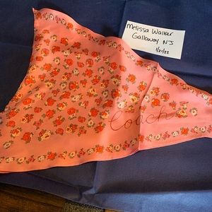 Coach Essential Tea Rose Silk Diamond Scarf